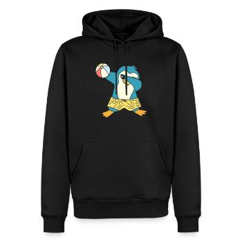 Penguin Pool Party Aufblasbarer Kugel Wasserball - Männer Premium Bio Hoodie - Schwarz - Vorne - Nico (187cm)