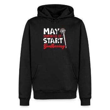 Kann spontan Beatboxing Beatboxer starten - Männer Premium Bio Hoodie - Schwarz - Vorne - Nico (187cm)