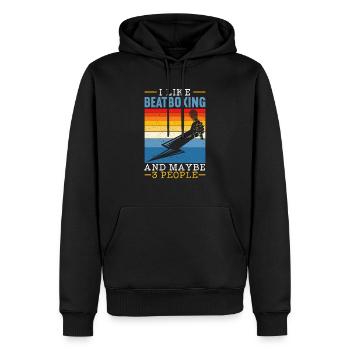 J'aime le beatboxing et peut-être 3 personnes Beatboxer - Sweat à capuche Premium bio Homme - noir - Devant - Nico (187cm)
