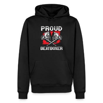 Proud Beatboxer Music Sound Beat Maker Beatboxing - Men’s Premium Organic Hoodie - black - Front - Nico (187cm)