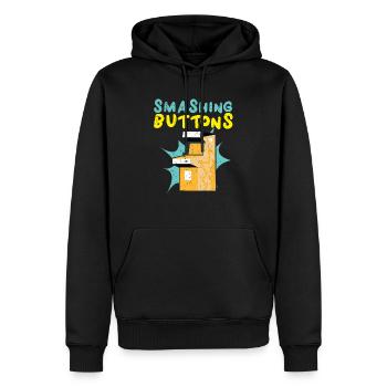 Smashing Buttons Gaming Videospiel Arcade Gamer - Männer Premium Bio Hoodie - Schwarz - Vorne - Nico (187cm)