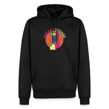 Arcade Wizard Gamer Geek Video Game Player Gaming - Men’s Premium Organic Hoodie - black - Front - Nico (187cm)