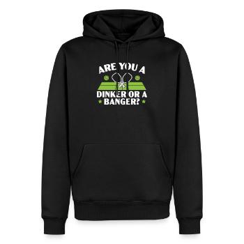 Êtes-vous un dinker ou un joueur de pickleball banger - Sweat à capuche Premium bio Homme - noir - Devant - Nico (187cm)