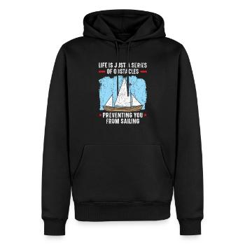 Schiff Kapitän Seemann Matrose Bootfahren Segeln - Männer Premium Bio Hoodie - Schwarz - Vorne - Nico (187cm)