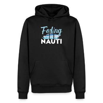 Feeling Nauti Schiff Kapitän Seemann Matrose - Männer Premium Bio Hoodie - Schwarz - Vorne - Nico (187cm)