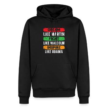Dream Fight Inspire Black History Month - Men’s Premium Organic Hoodie - black - Front - Nico (187cm)