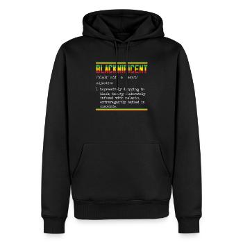 Black And Proud Black History Month Black Pride - Men’s Premium Organic Hoodie - black - Front - Nico (187cm)