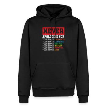 Mois de l’histoire des Noirs et des Noirs Afrocentrique - Sweat à capuche Premium bio Homme - noir - Devant - Nico (187cm)