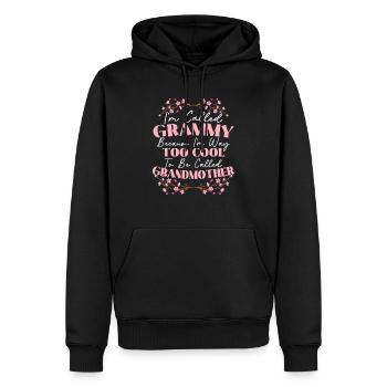 Ich heiße Grammy: Oma, Großmutter, Oma - Männer Premium Bio Hoodie - Schwarz - Vorne - Nico (187cm)