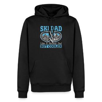 Ski Dad Mountain Ski Wintersport Schnee Vatertag - Männer Premium Bio Hoodie - Schwarz - Vorne - Nico (187cm)