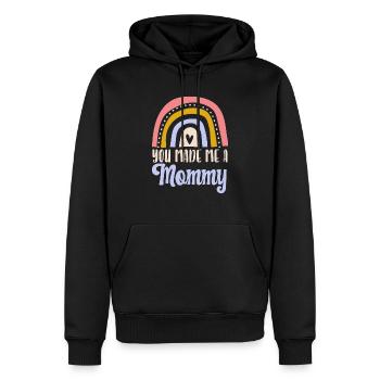 You Made Me A Mommy Best Mom Ever Mothers Day - Men’s Premium Organic Hoodie - black - Front - Nico (187cm)