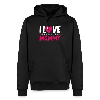 Ich liebe es, Mommy Best Mom Mothers Day genannt zu werden - Männer Premium Bio Hoodie - Schwarz - Vorne - Nico (187cm)
