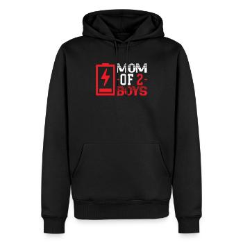 Mutter von 2 Jungen Mutterschaft Beste Mama Mütter Tag - Männer Premium Bio Hoodie - Schwarz - Vorne - Nico (187cm)