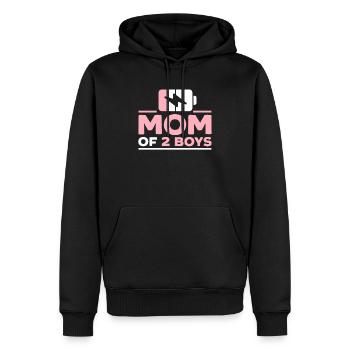 Mutter von 2 Jungen Mutterschaft Beste Mama Mütter Tag - Männer Premium Bio Hoodie - Schwarz - Vorne - Nico (187cm)
