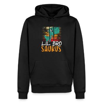 Lil Bro Saurus Meilleur Frère De Tous les Temps Brotherhood Dinosaure - Sweat à capuche Premium bio Homme - noir - Devant - Nico (187cm)