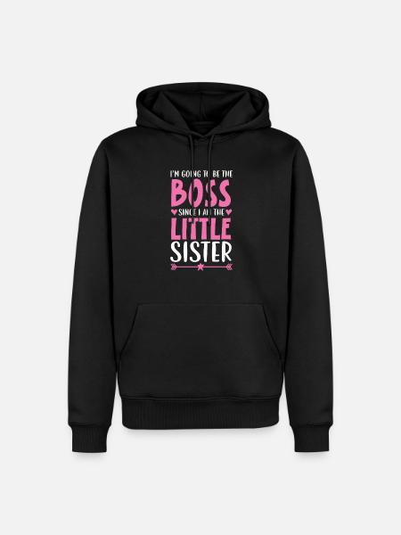 Kommer til at være chefen, da jeg er lillesøster - Herre Premium økologisk hoodie - sort