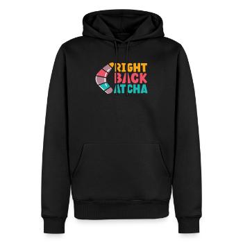 Rechtsverteidiger Atcha Boomerang Throw Sport Australier - Männer Premium Bio Hoodie - Schwarz - Vorne - Nico (187cm)