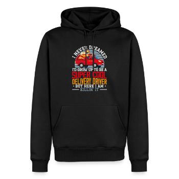 Super Cool Lieferfahrer Kurier Essenslieferung - Männer Premium Bio Hoodie - Schwarz - Vorne - Nico (187cm)