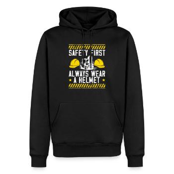 Gabelstaplerfahrer Job Beruf Lagerarbeiter - Männer Premium Bio Hoodie - Schwarz - Vorne - Nico (187cm)
