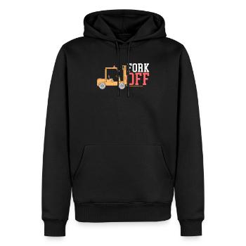 Gabelstaplerbediener Job Lagerarbeiter - Männer Premium Bio Hoodie - Schwarz - Vorne - Nico (187cm)