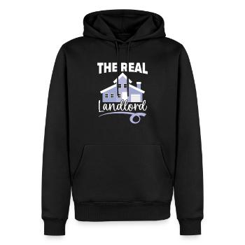 Der wahre Vermieter Hausbesitzer Einweihungsparty - Männer Premium Bio Hoodie - Schwarz - Vorne - Nico (187cm)