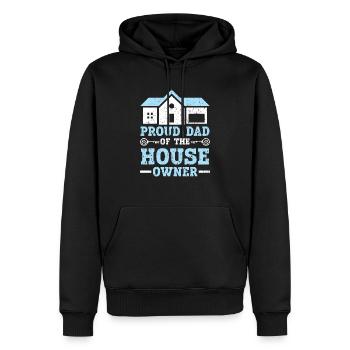 Stolzer Vater Des Hausbesitzers Einweihungsparty - Männer Premium Bio Hoodie - Schwarz - Vorne - Nico (187cm)