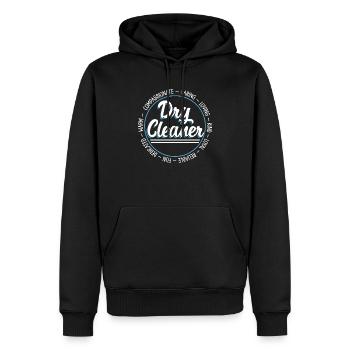 Responsable du nettoyage à sec Profession Nettoyeur à sec - Sweat à capuche Premium bio Homme - noir - Devant - Nico (187cm)