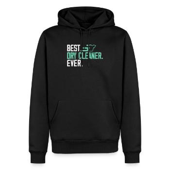 Meilleur nettoyeur à sec de tous les temps Profession Nettoyage à sec - Sweat à capuche Premium bio Homme - noir - Devant - Nico (187cm)