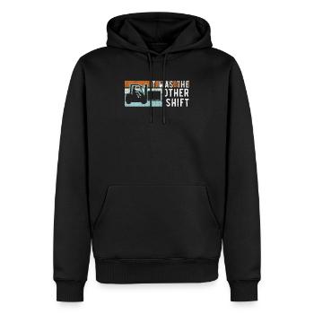 Es war das andere Shift-Gabelstapler-Fahrerlager - Männer Premium Bio Hoodie - Schwarz - Vorne - Nico (187cm)