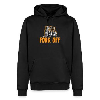 Gabelstaplerbediener Job Lagerarbeiter - Männer Premium Bio Hoodie - Schwarz - Vorne - Nico (187cm)