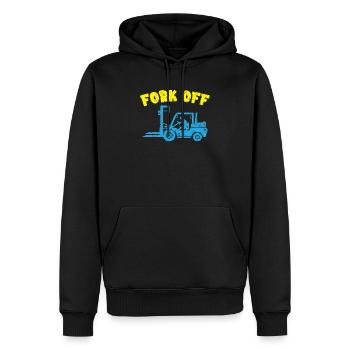 Gabelstaplerbediener Job Lagerarbeiter - Männer Premium Bio Hoodie - Schwarz - Vorne - Nico (187cm)