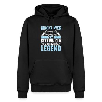 Bricklayer I'm Becoming A Legend Construction - Men’s Premium Organic Hoodie - black - Front - Nico (187cm)