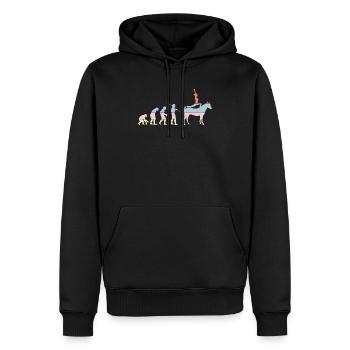 Pferdevoltigieren Evolution Reiten Reiten - Männer Premium Bio Hoodie - Schwarz - Vorne - Nico (187cm)