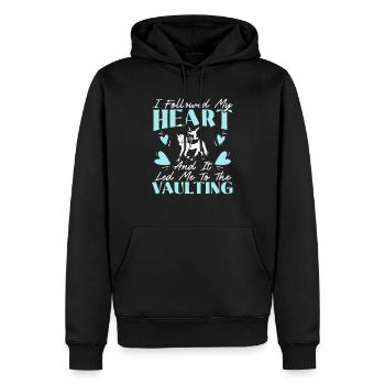 I Followed My Heart And It Led Me To The Vaulting - Men’s Premium Organic Hoodie - black - Front - Nico (187cm)