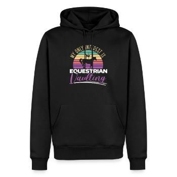 Mein einziges Interesse gilt dem Voltigierpferd - Männer Premium Bio Hoodie - Schwarz - Vorne - Nico (187cm)