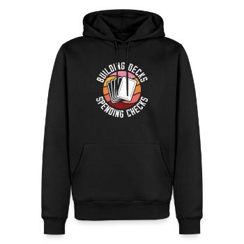 Erstellen von Decks Ausgaben Schecks Kartensammler - Männer Premium Bio Hoodie - Schwarz - Vorne - Nico (187cm)