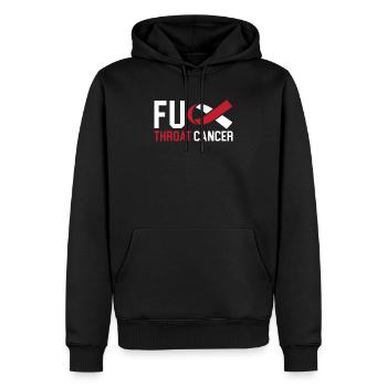 Kehlkopfkrebs Kopf- und Halskrebs Bewusstsein - Männer Premium Bio Hoodie - Schwarz - Vorne - Nico (187cm)