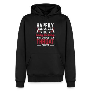 Kehlkopfkrebs Kopf- und Halskrebs Bewusstsein - Männer Premium Bio Hoodie - Schwarz - Vorne - Nico (187cm)