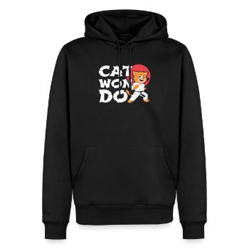Catwondo MMA Mixed Martial Arts Taekwondo Katze - Männer Premium Bio Hoodie - Schwarz - Vorne - Nico (187cm)