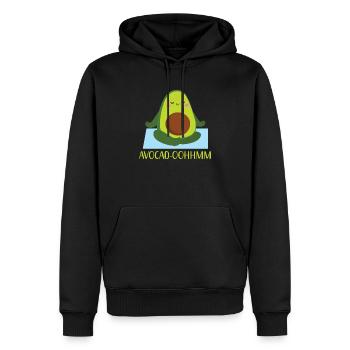 Avocado Yoga Fitness Spirituelle Übung Vegan - Männer Premium Bio Hoodie - Schwarz - Vorne - Nico (187cm)