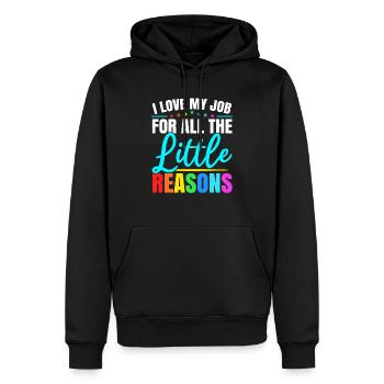 I Love My Job For All The Little Reasons Daycare - Men’s Premium Organic Hoodie - black - Front - Nico (187cm)