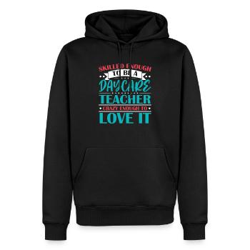 Enseignante en garderie Directrice de l’éducatrice en garderie - Sweat à capuche Premium bio Homme - noir - Devant - Nico (187cm)