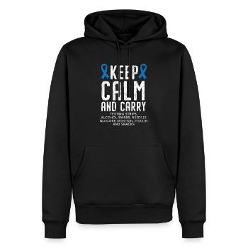 Diabète de type 2 DT2 Sensibilisation au diabète du guerrier - Sweat à capuche Premium bio Homme - noir - Devant - Nico (187cm)