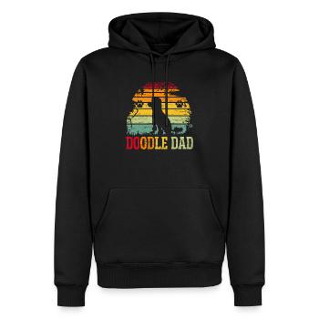 Doodle Papa Goldendoodle Chien Amant Puppy Paw Love - Sweat à capuche Premium bio Homme - noir - Devant - Nico (187cm)