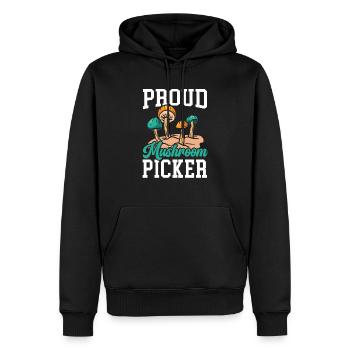 Stolzer Pilzsammler Mykologie Morcheljagd - Männer Premium Bio Hoodie - Schwarz - Vorne - Nico (187cm)