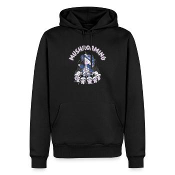Mushroaming Pilz Mykologie Morcheljagd - Männer Premium Bio Hoodie - Schwarz - Vorne - Nico (187cm)