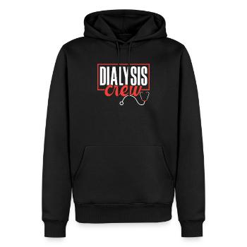 Équipe de dialyse Infirmière en dialyse Maladie rénale - Sweat à capuche Premium bio Homme - noir - Devant - Nico (187cm)