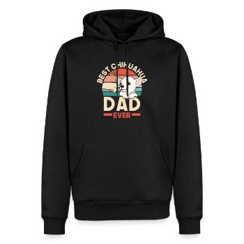 Bester Chihuahua Vater aller Zeiten Hundebesitzer Welpenliebhaber Pfote - Männer Premium Bio Hoodie - Schwarz - Vorne - Nico (187cm)