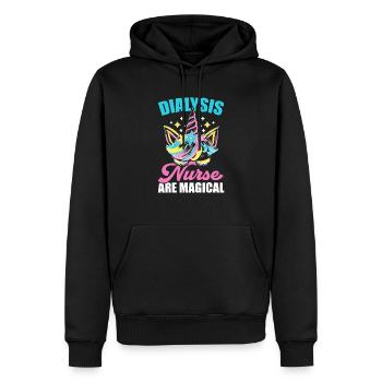 Dialysekrankenschwester sind magische Nierenerkrankung Einhorn - Männer Premium Bio Hoodie - Schwarz - Vorne - Nico (187cm)