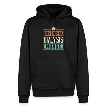 Infirmière en dialyse essentielle Maladie rénale médicale - Sweat à capuche Premium bio Homme - noir - Devant - Nico (187cm)